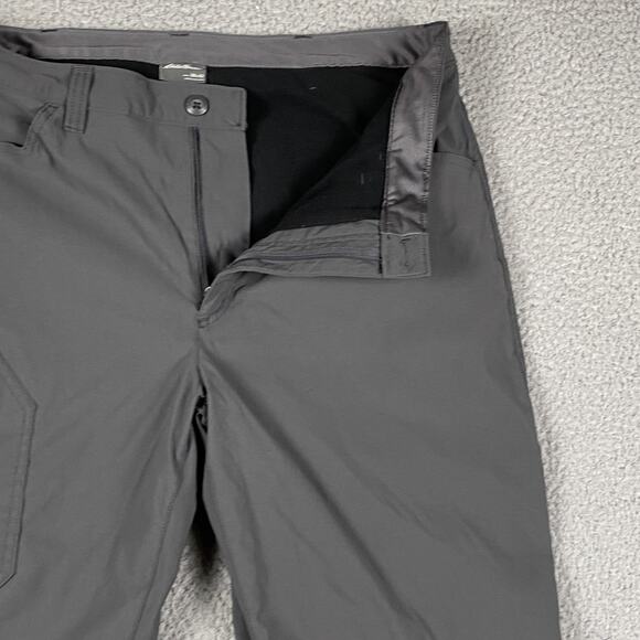 Eddie Bauer Men's 38x32 Fleece Lined Tech Pants Warm Hiking Winter Gray - Picture 3 of 11